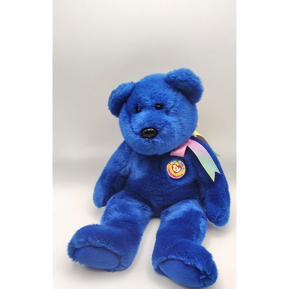 Ty Beanie Babies Blue Official Club Bear 15" Plush Soft Toy Stuffed Animal